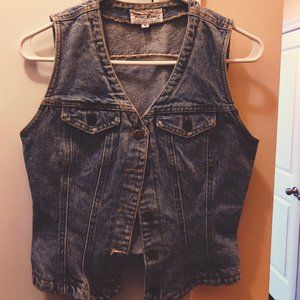 Sleeveless Blue Jean Vest